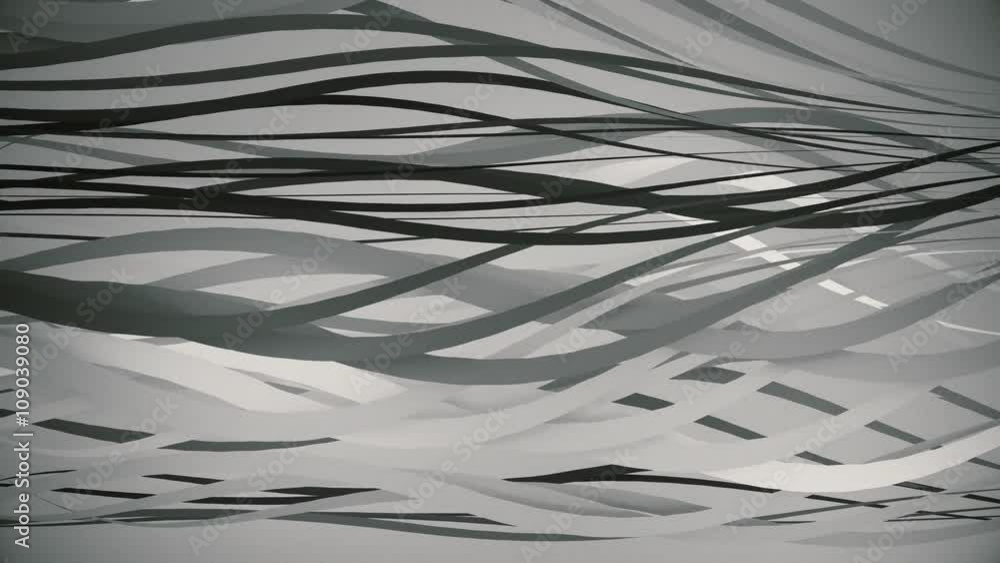 Glowing and colorful wavy organic lines 4K