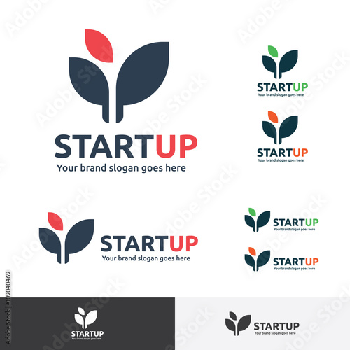 Start Up Company Logo, New Born Plant Logo