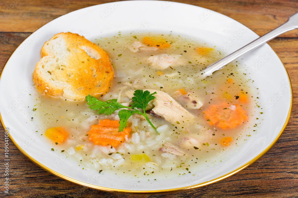 Rice Soup with Chicken