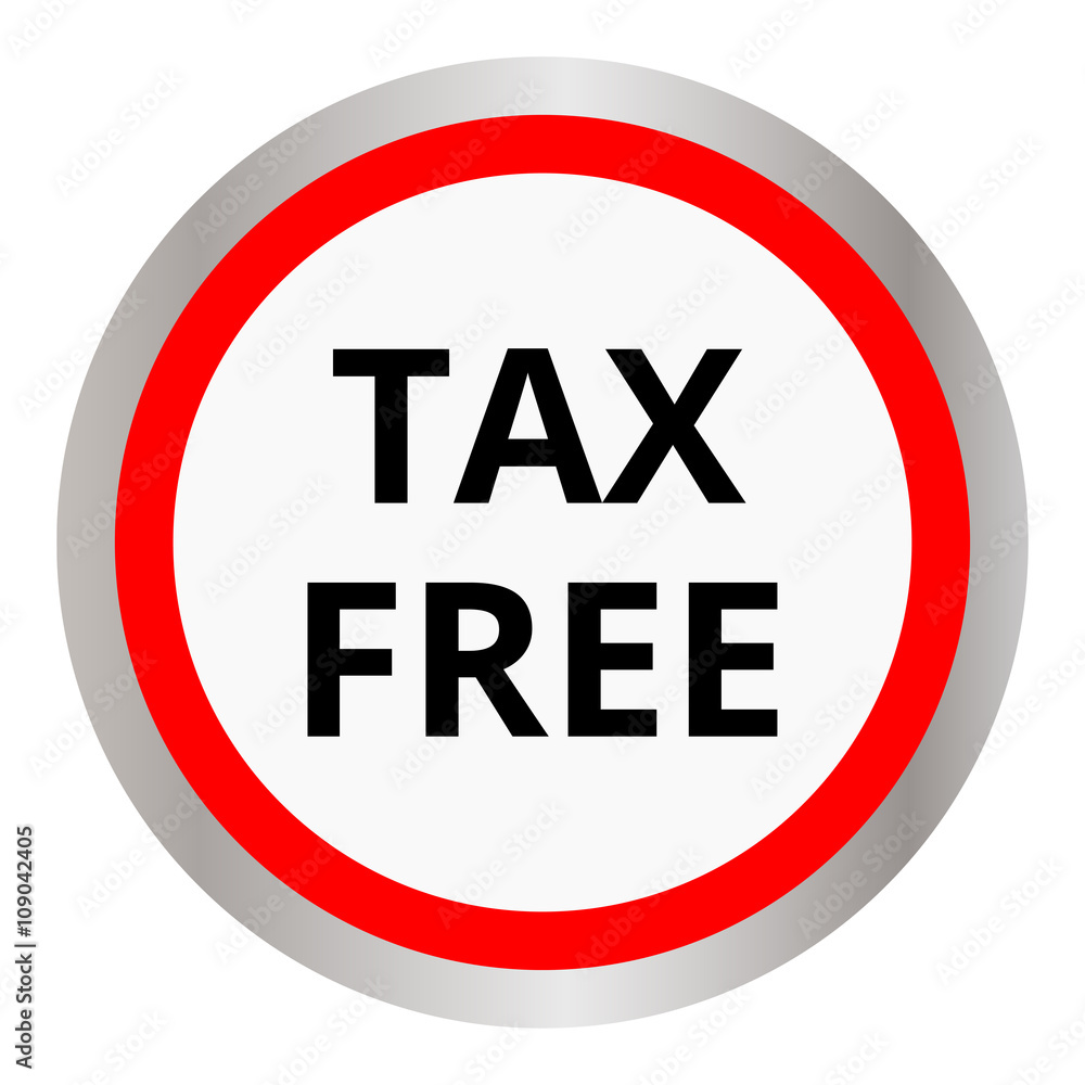 tax free red chrome web circle glossy icon tax free red chrome web circle glossy icon