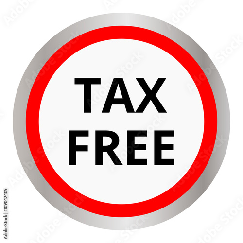 tax free red chrome web circle glossy icon
