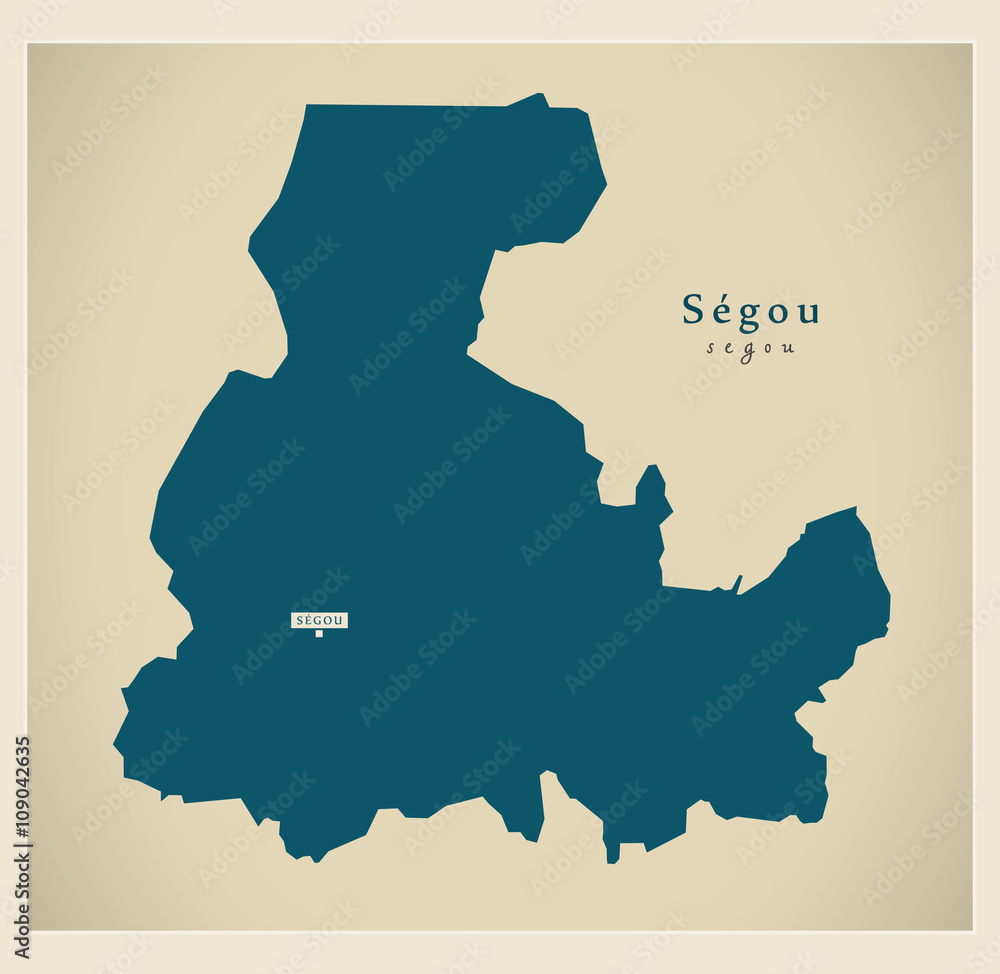 Obraz premium Modern Map - Segou ML