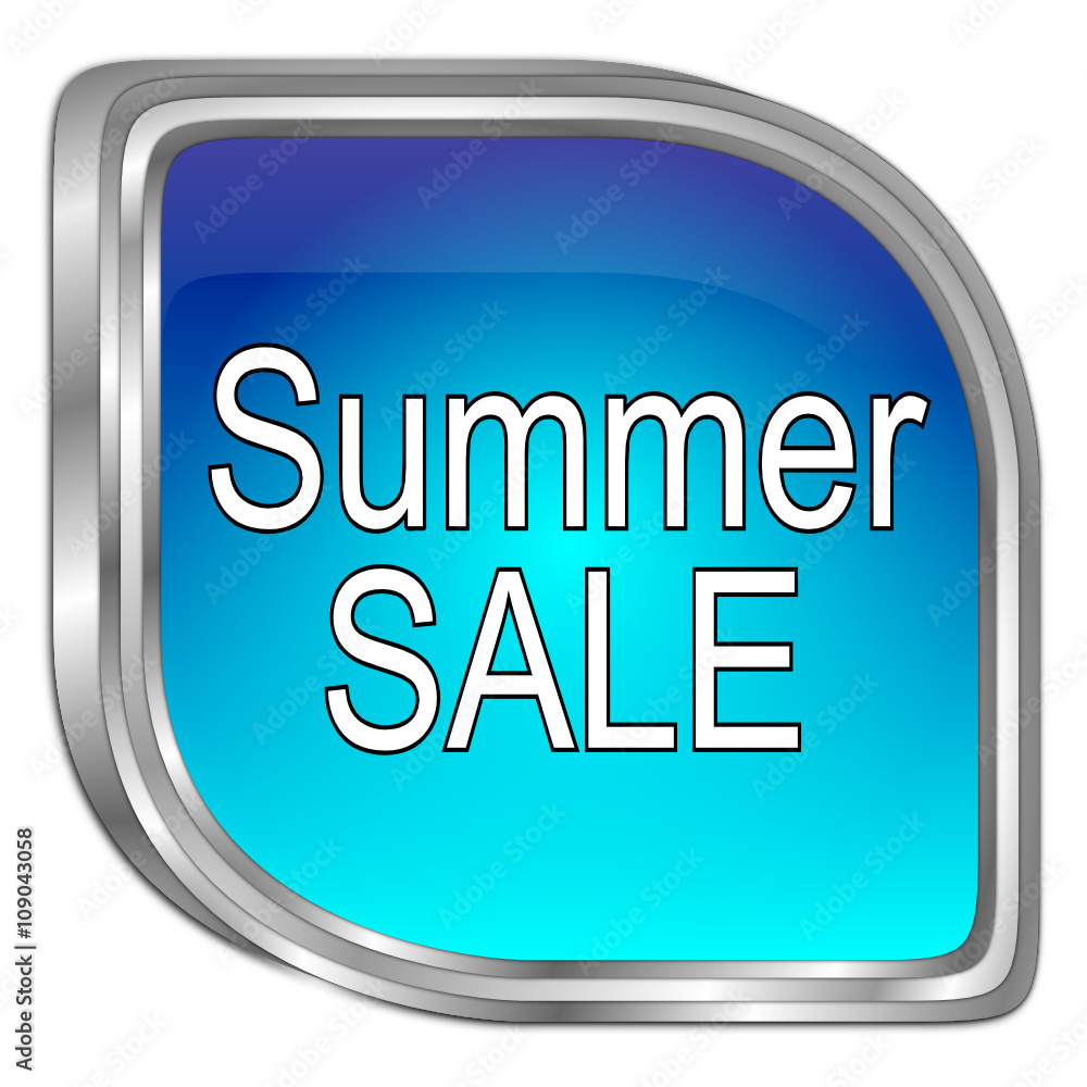 Summer Sale Button - 3D illustration Summer Sale Button - 3D illustration