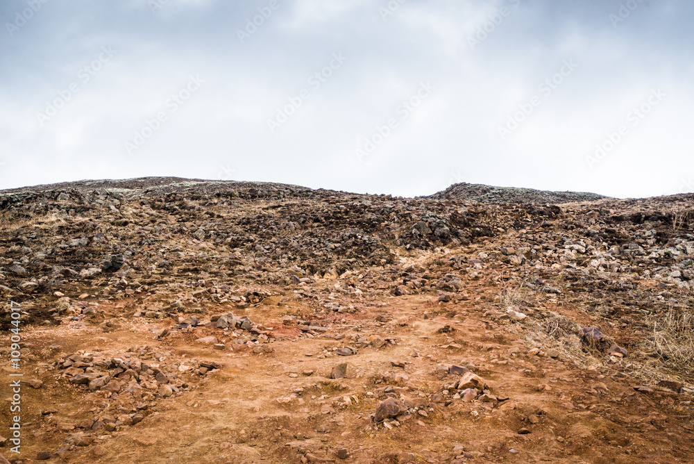 Rough landscape with many rocks