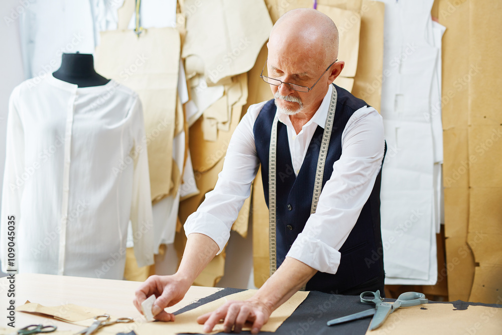 Working in tailoring-shop Working in tailoring-shop