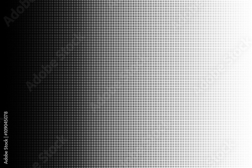 Black dot pattern. Circle transition pattern background. Vector