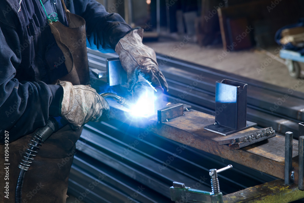 metalworker at work in his workshop metalworker at work in his workshop