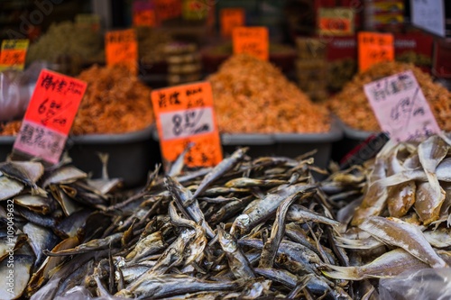 Dried fish on a market in Chinatown