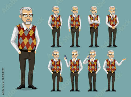 grandfather in business clothes
