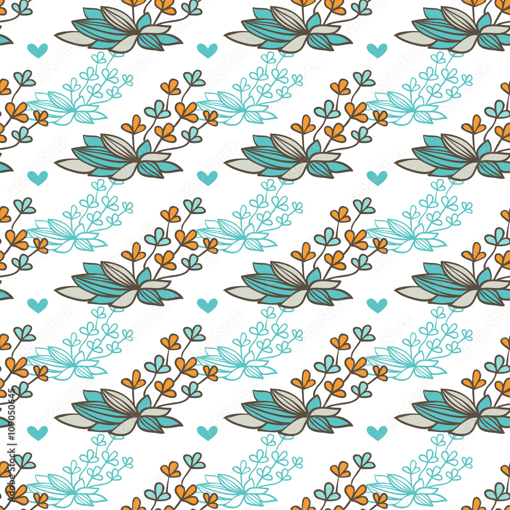 Fototapeta premium Floral seamless pattern.