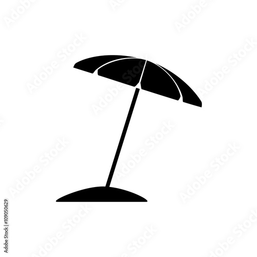 Sun umbrella simple icon
