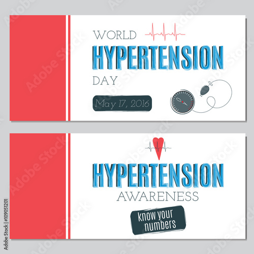 Hypertension Day set of banners