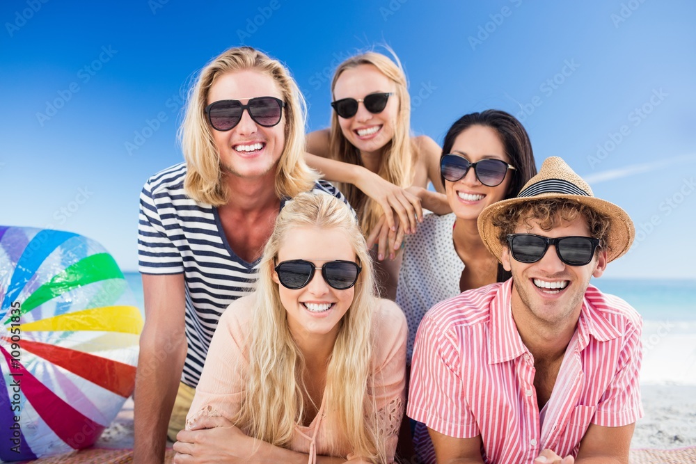 Portrait of friends posing at the beach Portrait of friends posing at the beach