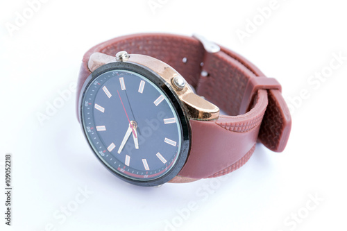 Analog fashion watches isolated on white background.