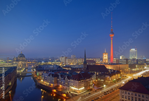 Berlin Mitte Skyline at evening, Berlin, Germany, Europe 