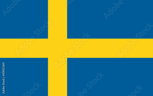 Sweden Flag standard proportion and color mode RGB photo