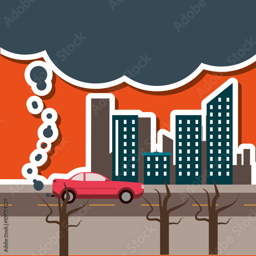 Graphic design of pollution