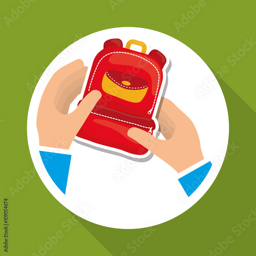 Flat illustration of Back to School design 