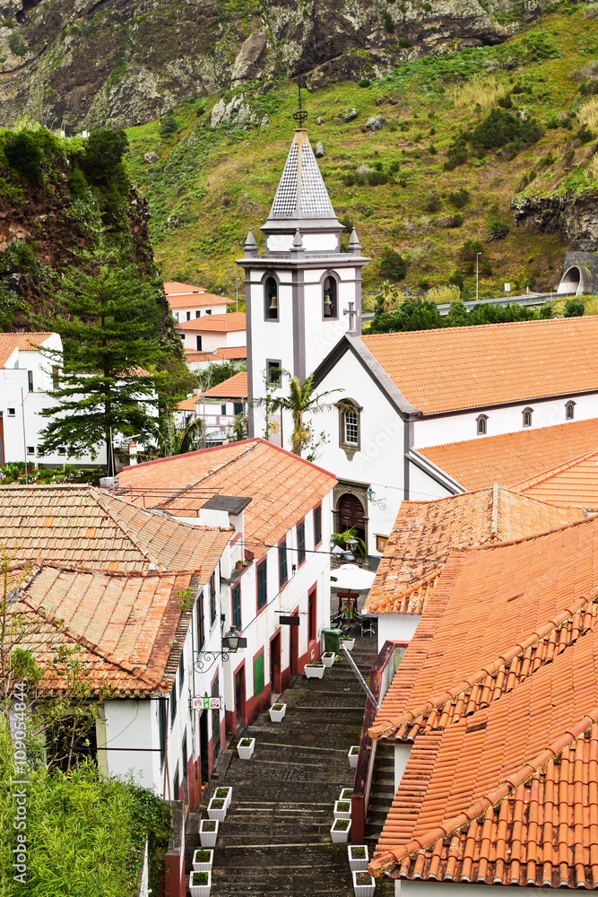 View of Church in Saint Vincent, Madeira,Portugal