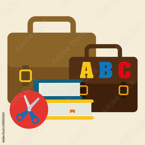 Flat illustration of Back to School design 