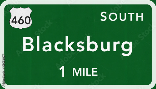 Blacksburg USA Interstate Highway Sign photo