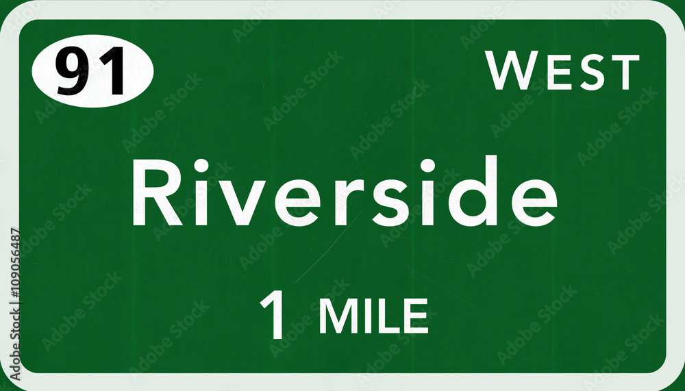 Riverside USA Interstate Highway Sign