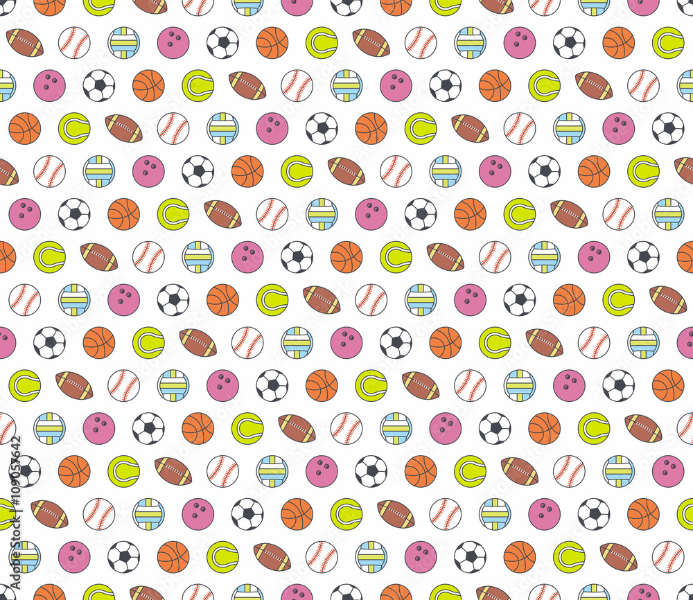 Balls, seamless pattern Balls, seamless pattern
