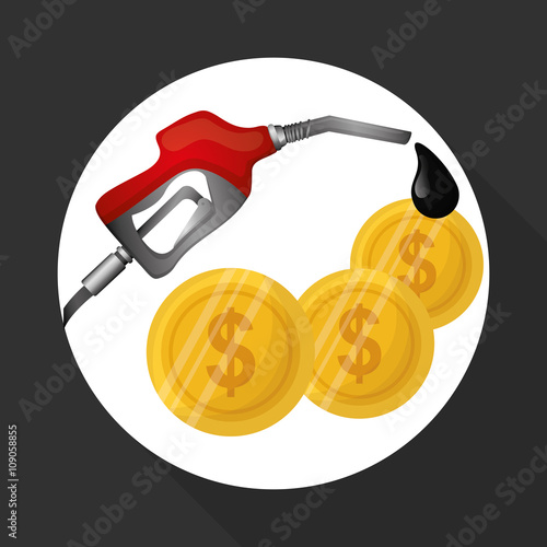 Flat illustration about Oil price, petroleum and gas concepts