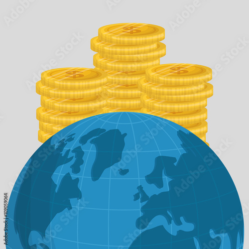 Flat illustration about Oil price, world and money