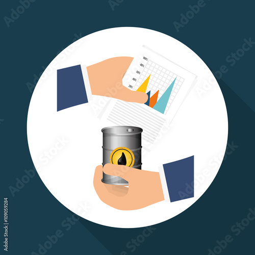 Flat illustration about Oil price, petroleum and gas concepts