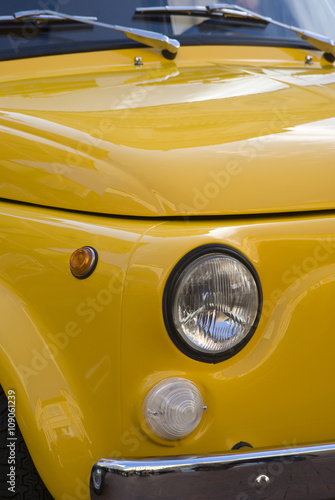 Close up detail of vintage classic car