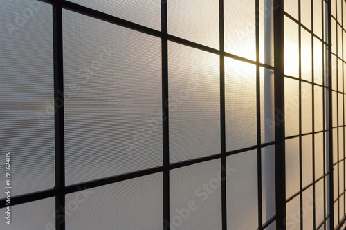 Japanese curtain style with sunshine