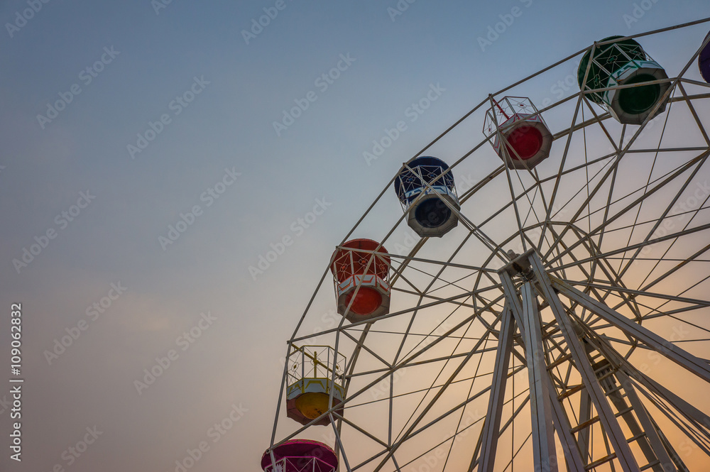 Ferris wheel on the background of sunset sky
Ferris wheel on the background of sunset sky