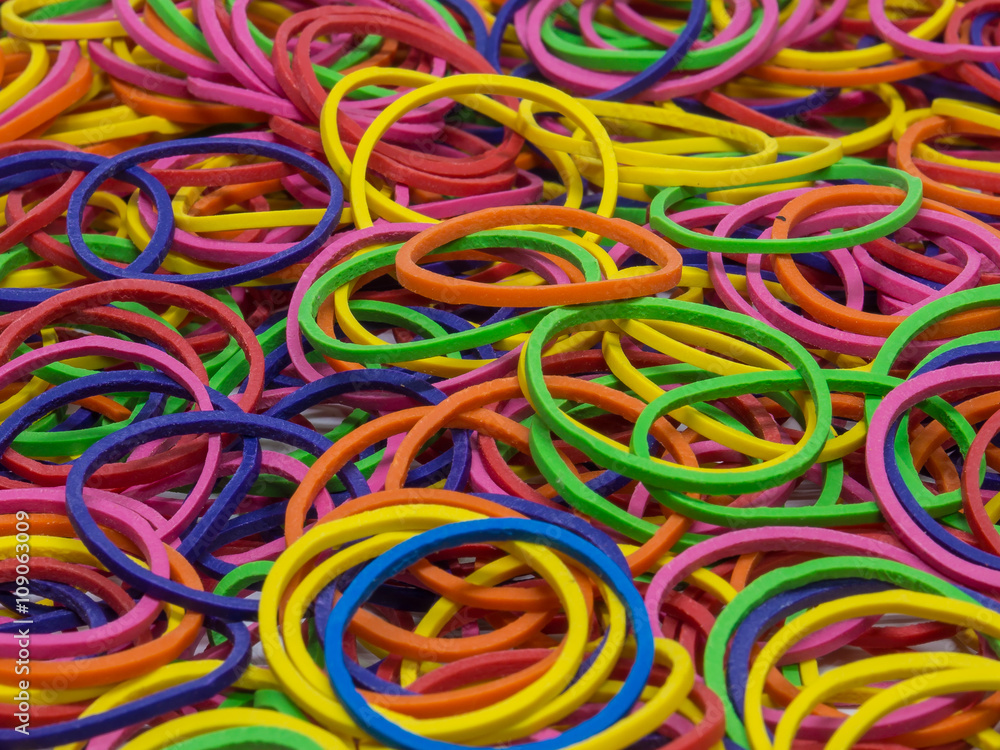 Colorful of plastic band