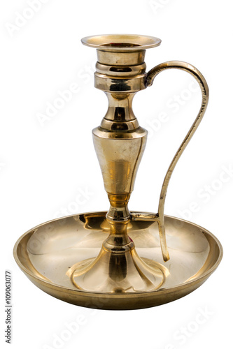 old copper candlestick