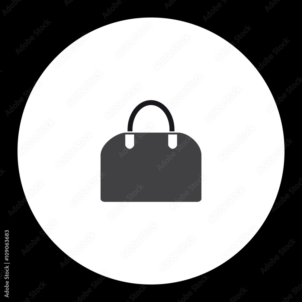 simple ladies handbag isolated black icon eps10 simple ladies handbag isolated black icon eps10