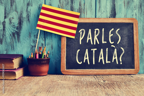 question parles catala? do you speak Catalan? photo