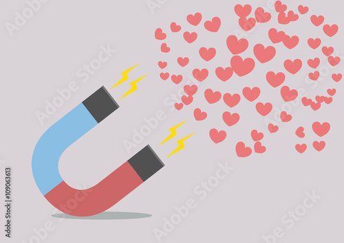 magnet attracting hearts