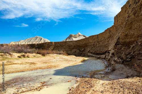 Landscape - small creek under canyon 