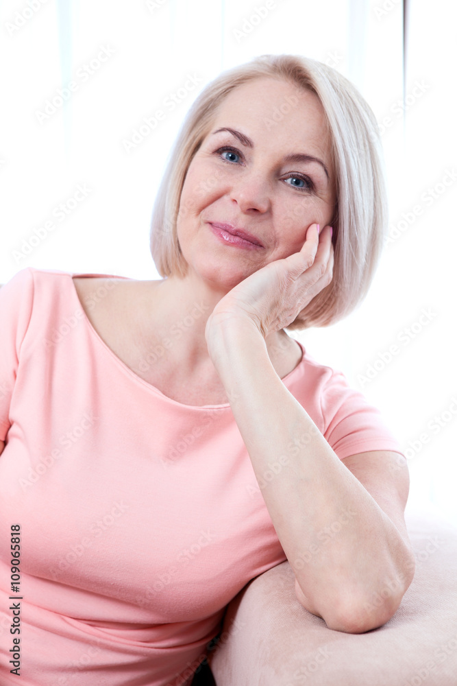 Active Beautiful Middleaged Woman Smiling Friendly And Looking Into The  Camera Woman39s Face Close Up Stock Photo - Download Image Now - iStock