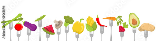 Gemüse Obst Vektor Essen gesund 
