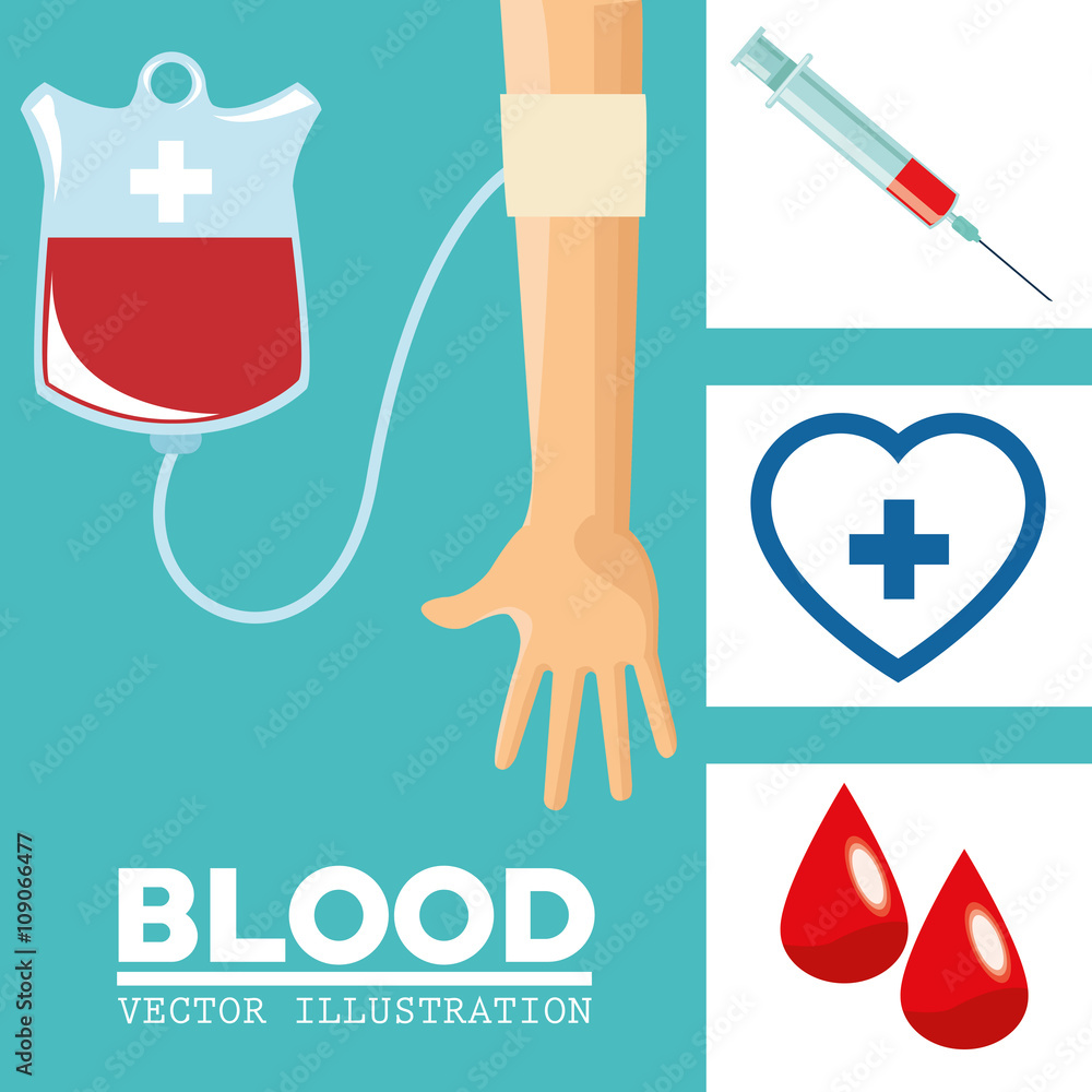 Blood donation design, medical and healthcare concept