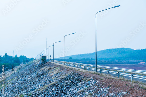 Road on Mae Ngat Somboon Chon dam photo