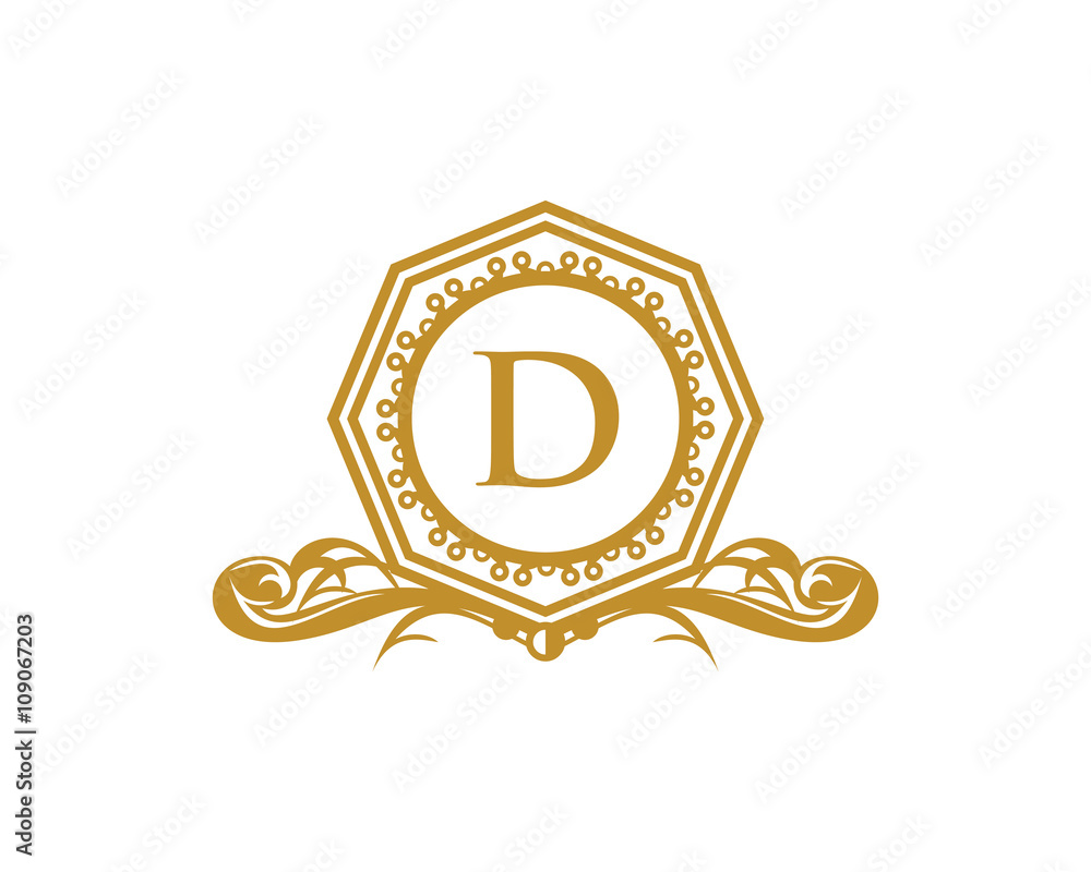 Royal Hexagon Letter D Logo Stock Vector | Adobe Stock