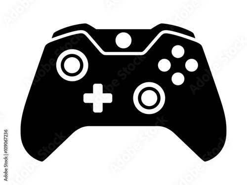 Video game controller or gamepad flat icon for apps and websites 