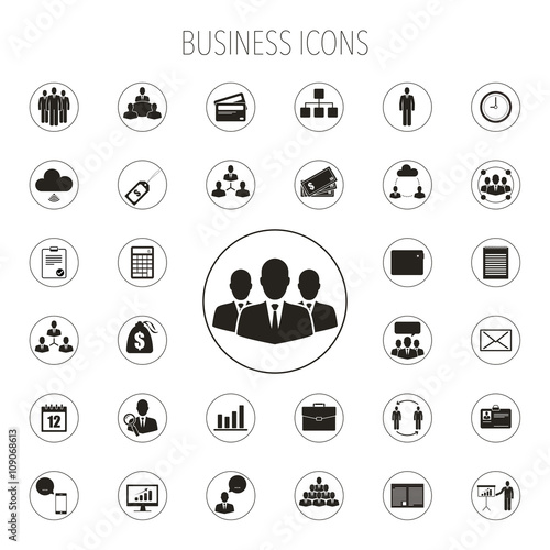 Office people icons set.