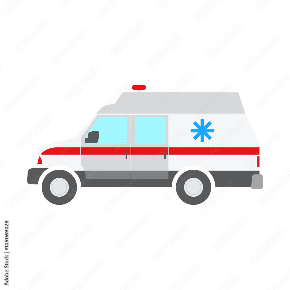 Vector illustration ambulance car. Flat style design Vector illustration ambulance car. Flat style design