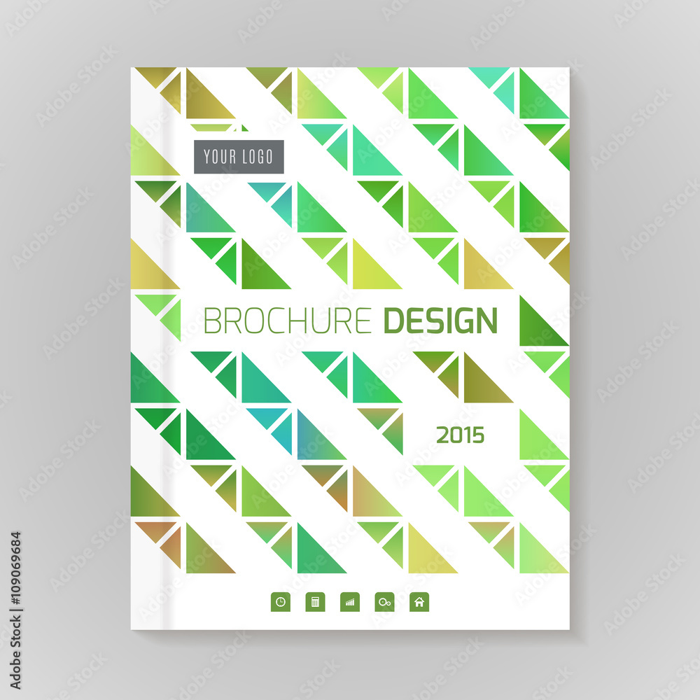 Fototapeta premium Polygonal vector design template layout for brochure