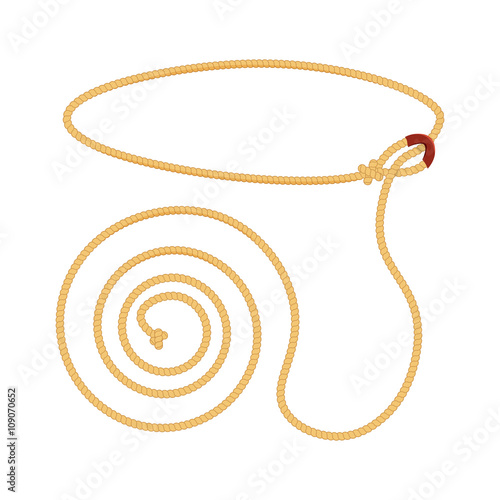 Lasso vector illustration isolated on white background
