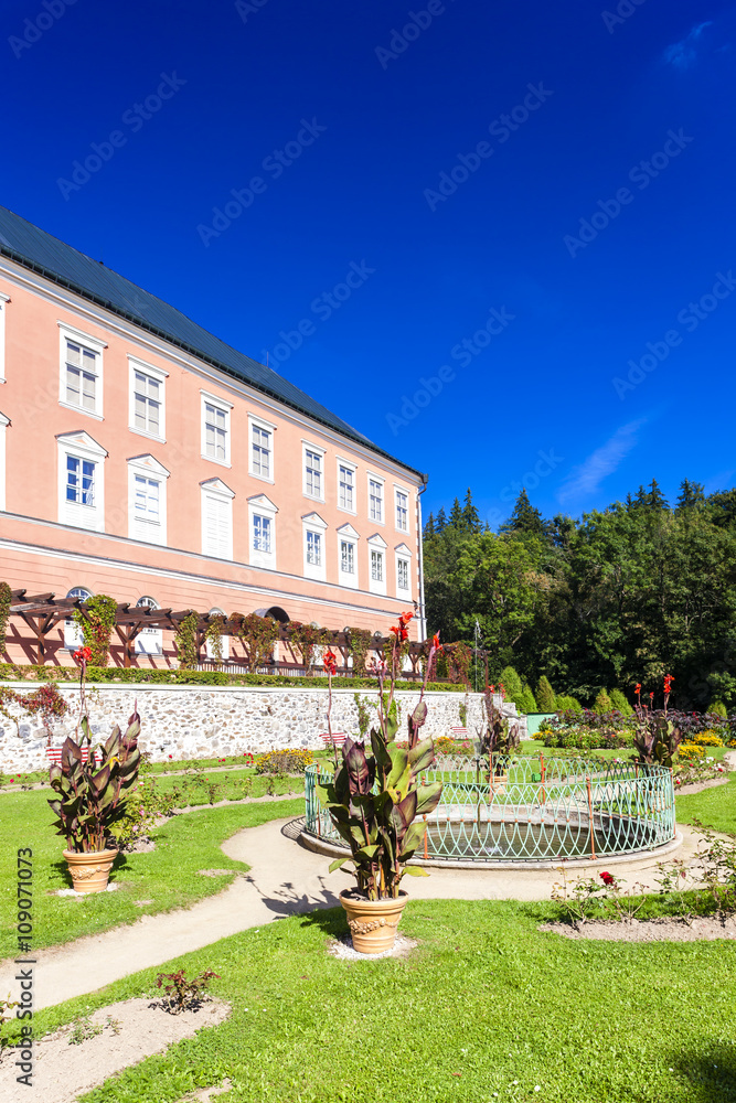 palace in Kamenice nad Lipou with garden, Czech Republic